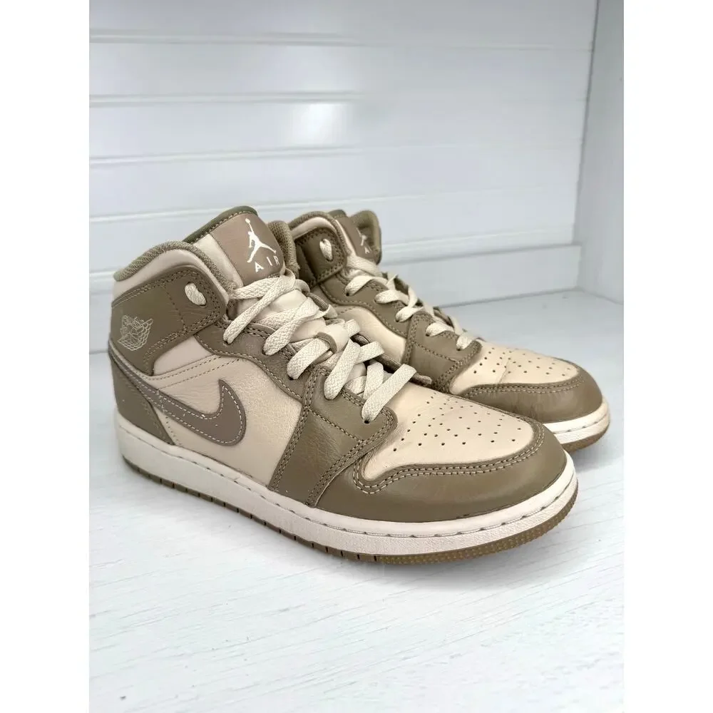 Nike Air Jordan 1 Mid GS Legend Brown Khaki Shoes Women’s 8  6.5Y HF4781-203